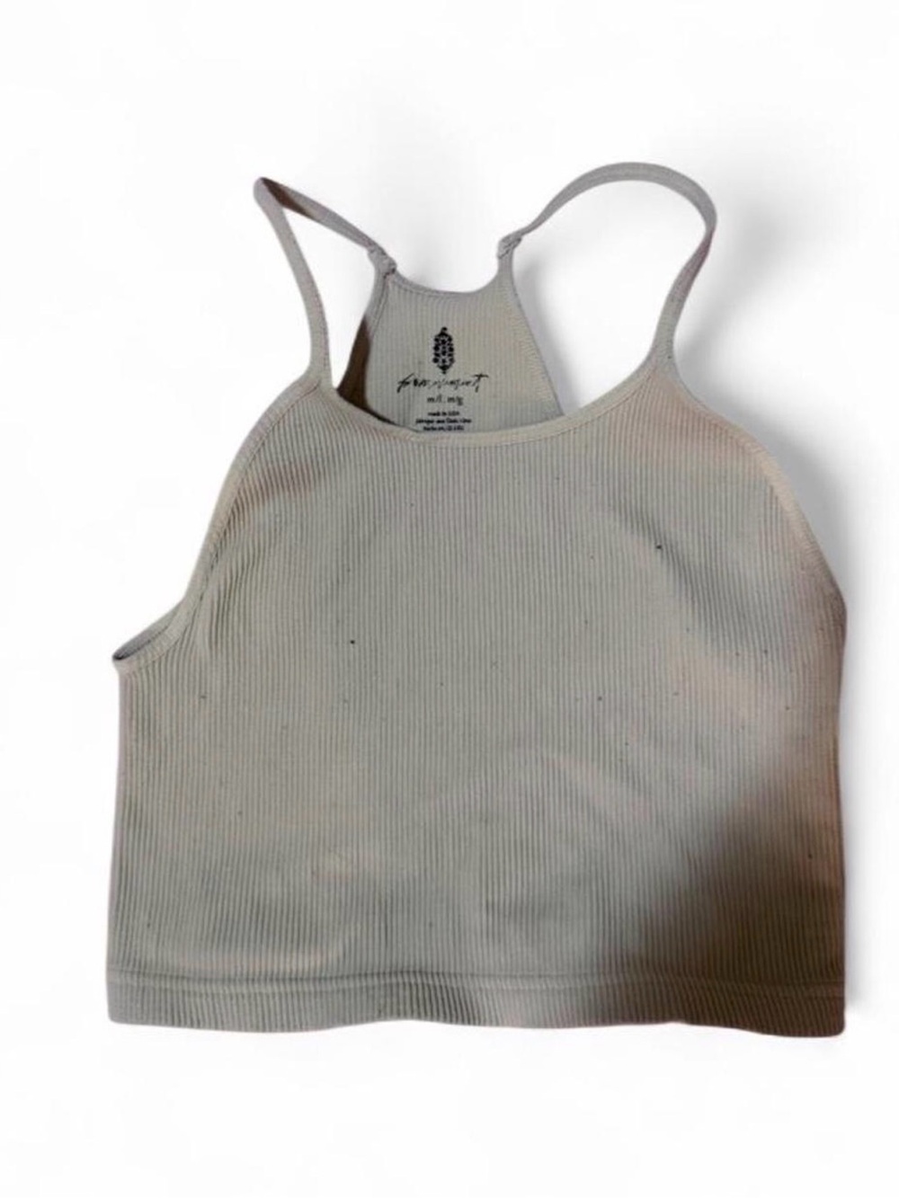 Free People Ribbed Cropped Camisole - Beige